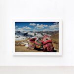 Quadro Paisagem Andes Peru Moldura Branca 22x32cm