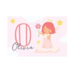 Placa Decorativa Nome Personalizado Anjo Menina 20x30cm