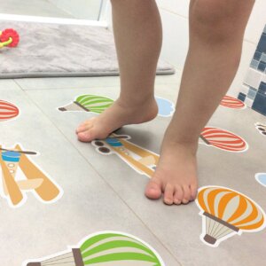 Adesivo Piso de Banheiro Antiderrapante Baloes Infantil