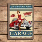 Placa Decorativa MDF Frase Auto Service