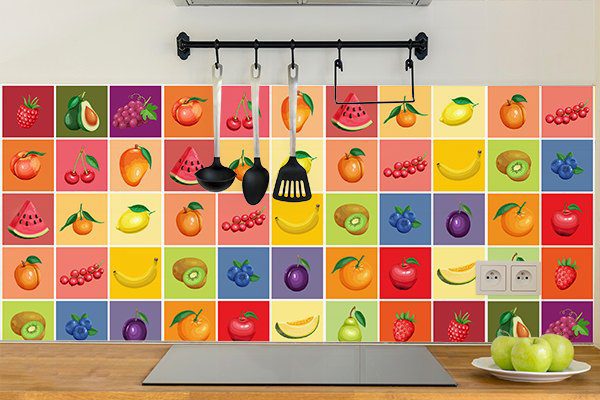 Adesivo de Azulejo para Cozinha Frutas
