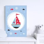 Placa Decorativa Barco Oceano30x40cm