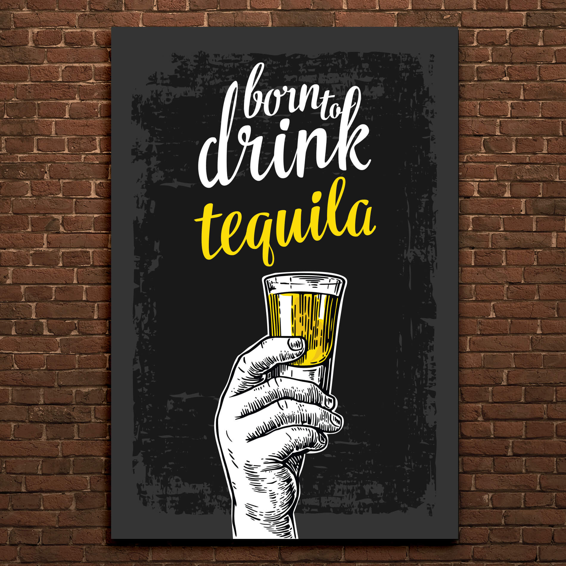 Placa Decorativa MDF Frase Bebida Tequila 30x40