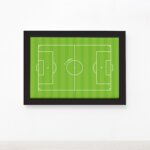 Quadro Futebol Kids Campo Moldura Preta 22x32cm