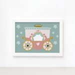 Quadro Carruagem da Princesa Moldura Branca 22x32cm