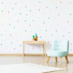 Adesivo de Parede Confetes Tons Pastéis 132un Cobre 5m²