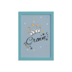 Quadro para Quarto Bebê Pequeno Principe Coroa Moldura Azul