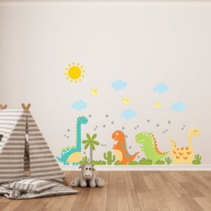 Adesivo de Parede Quarto Menino Dinossauro Baby