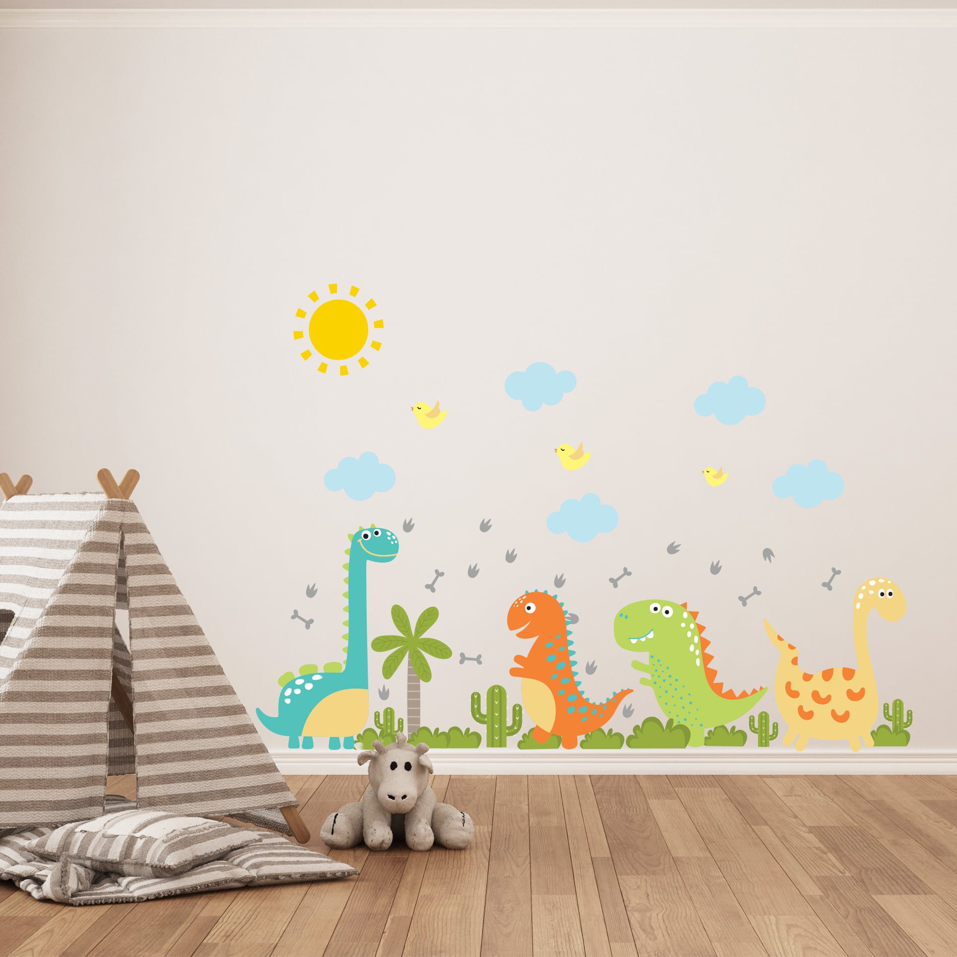 Adesivo de Parede Quarto Menino Dinossauro Baby