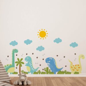 Adesivo de Parede Quarto Menino Dinossauro Baby
