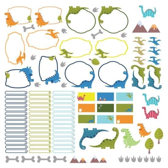 Etiquetas Escolares Personalizadas Dinossauros 126un