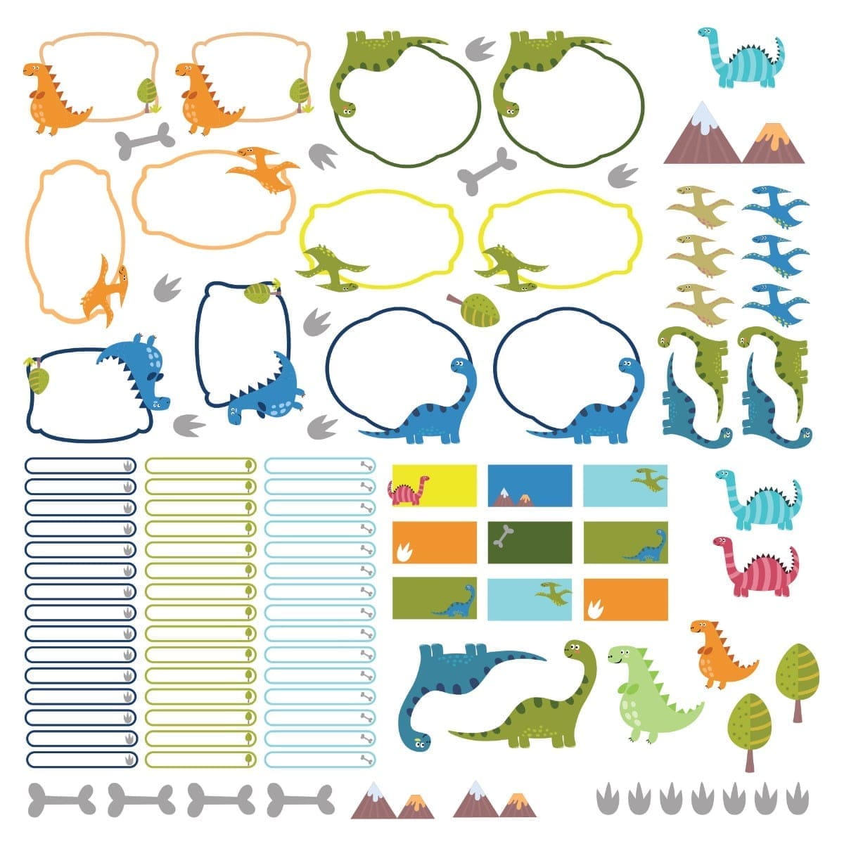 Etiquetas Escolares Personalizadas Dinossauros 126un