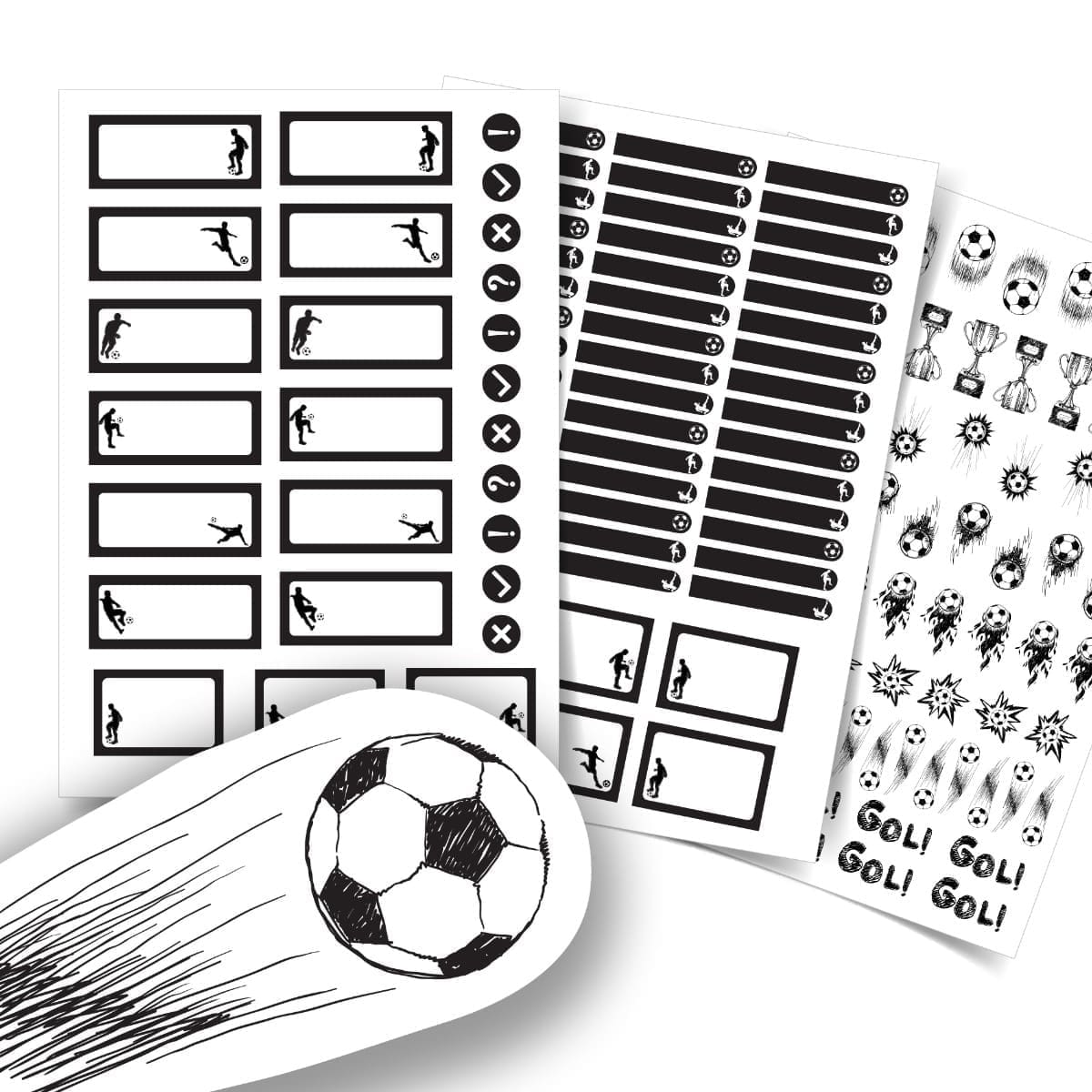 Etiquetas Personalizadas Escolares Futebol 140un