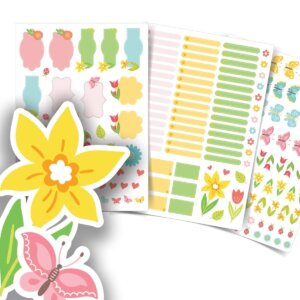 Etiquetas Escolares Personalizadas Jardim Floral 183un