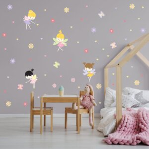 Adesivo de Parede Infantil Fadas Baby