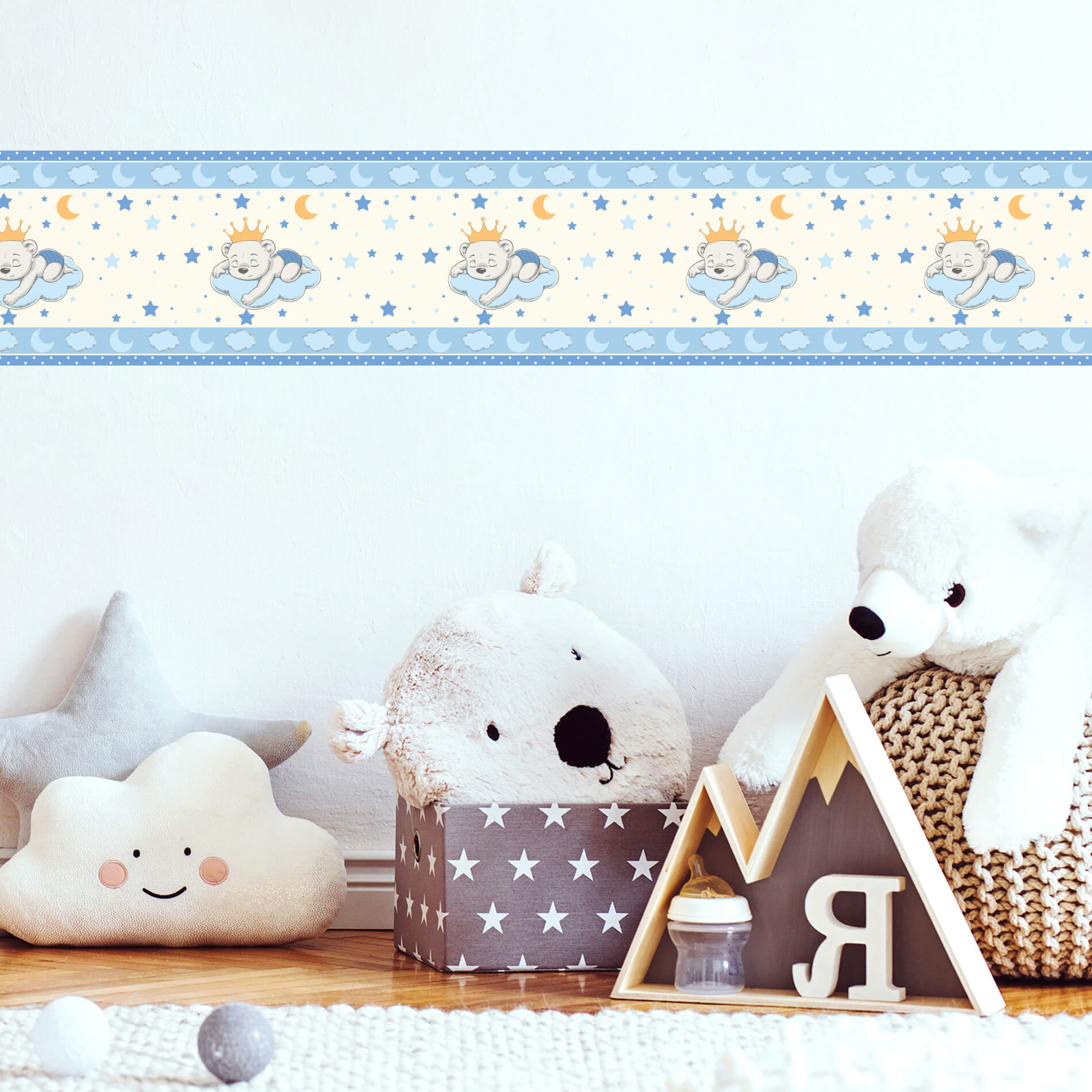 Faixa Decorativa Ursinho Príncipe Infantil 15cmx3m