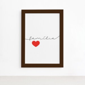 Quadro Família Moldura Marrom 22x32cm,Quadro Família Moldura Marrom 22x32cm