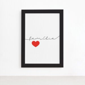 Quadro Família Moldura Preta 22x32cm,Quadro Família Moldura Preta 22x32cm
