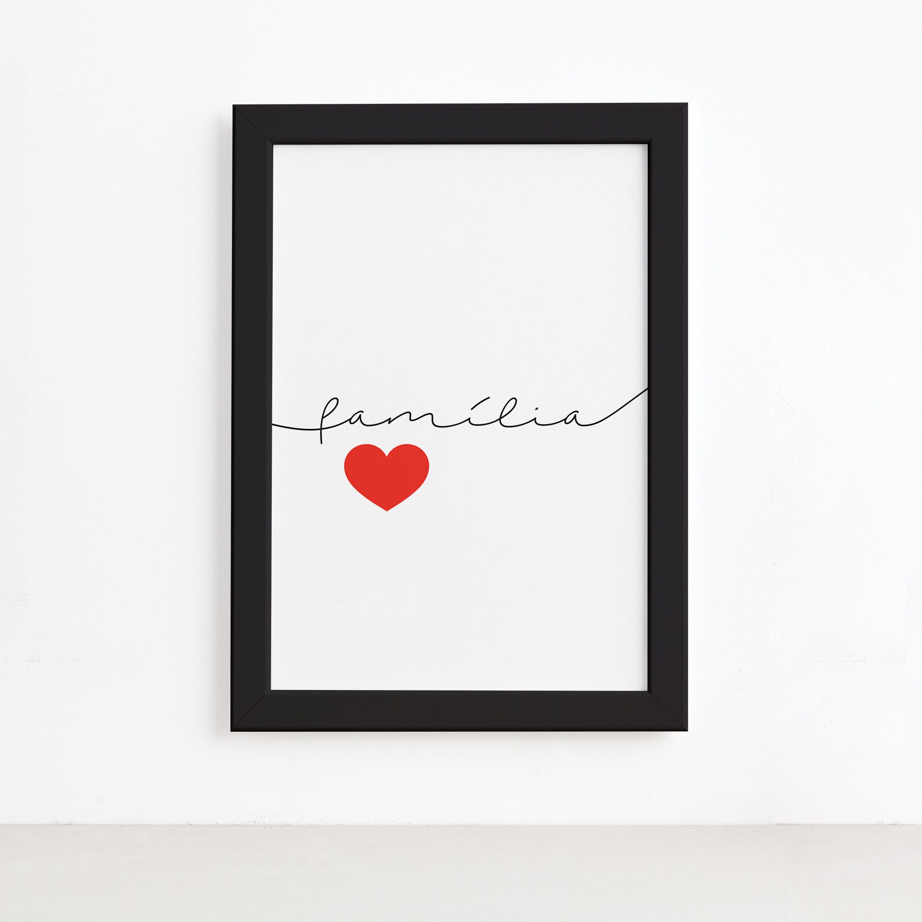 Quadro Família Moldura Preta 22x32cm,Quadro Família Moldura Preta 22x32cm