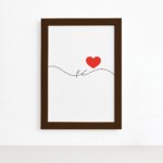 Quadro Fé Moldura Marrom 22x32cm