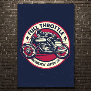 Placa Decorativa MDF Motos Vintage 30x40