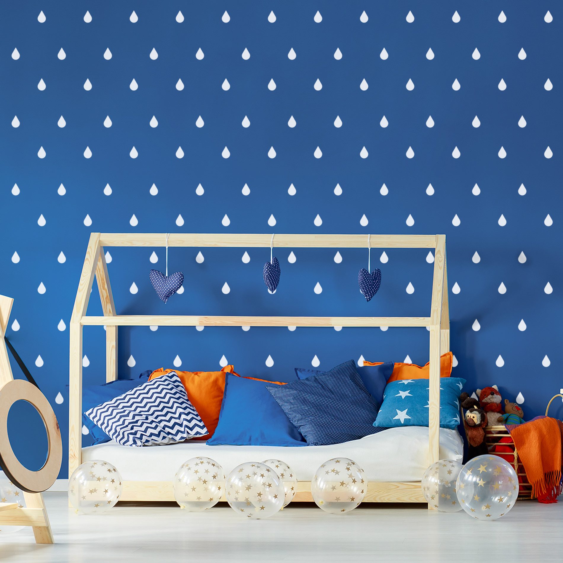 Adesivo de Parede Gotinhas Brancas para Quarto