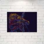 Placa Decorativa Música Guitarrista 01 30x40cm