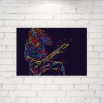 Placa Decorativa Música Guitarrista 04 30x40cm