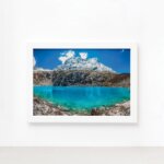 Quadro Paisagem Peru Huascaran Moldura Branca 22x32cm