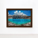 Quadro Paisagem Peru Huascaran Moldura Marrom 22x32cm