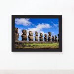 Quadro Viagem Ilha de Páscoa Chile Moldura Preta 22x32cm
