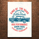 Placa Decorativa MDF Carro Vintage