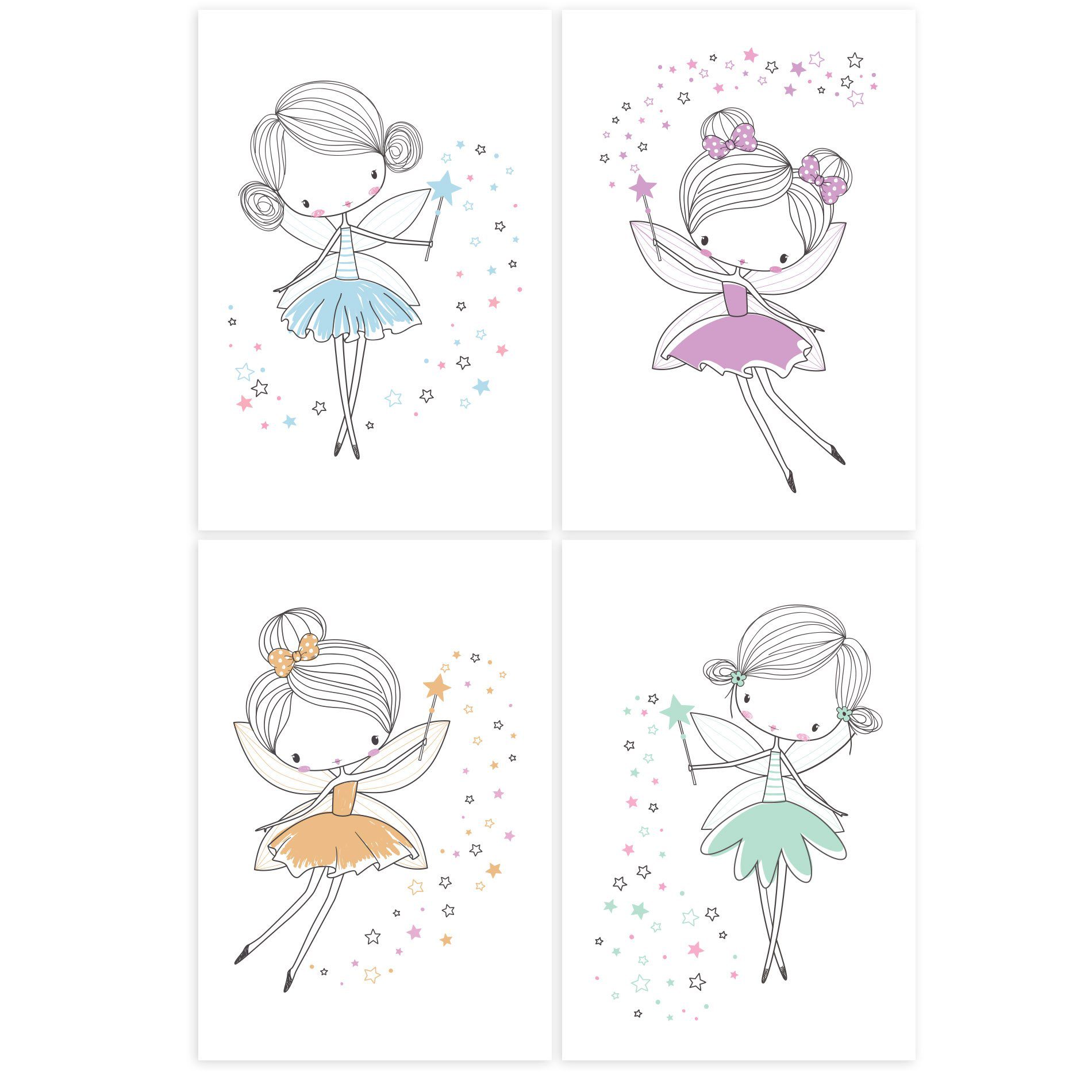 Placas Decorativas para Quarto de Menina Fadas