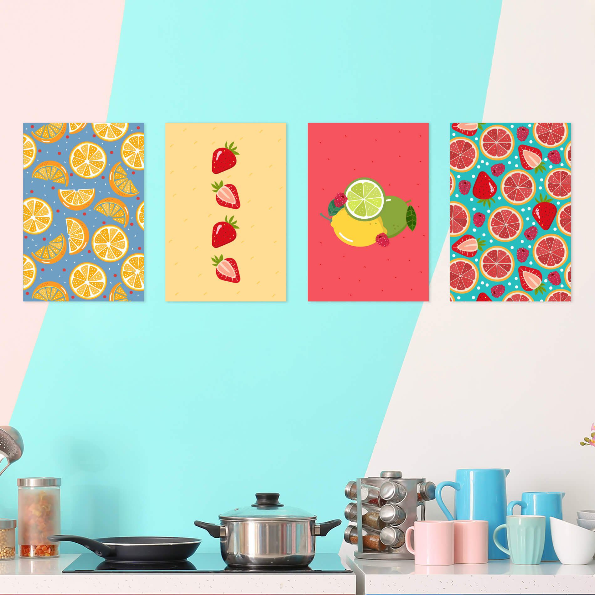 Placas Decorativas MDF Frutas Cítricas