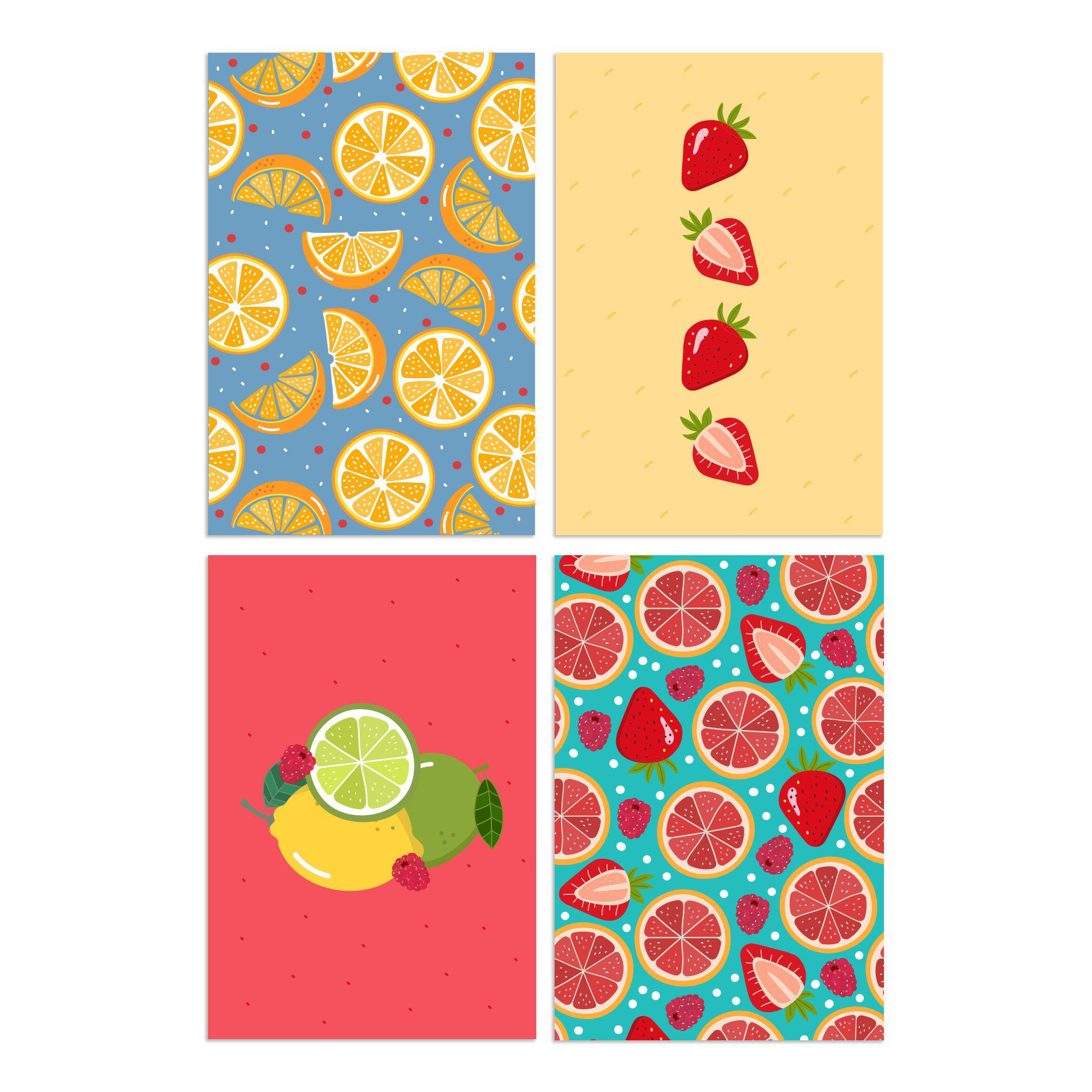 Placas Decorativas MDF Frutas Cítricas
