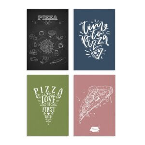 Placas Decorativas MDF Momento Pizza