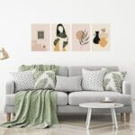 Placas Decorativas Folhagem e Cerâmica 20x30cm Kit 4un