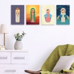 Placas Decorativas Nossa Senhora Virgem Maria 20x30 Kit 4un