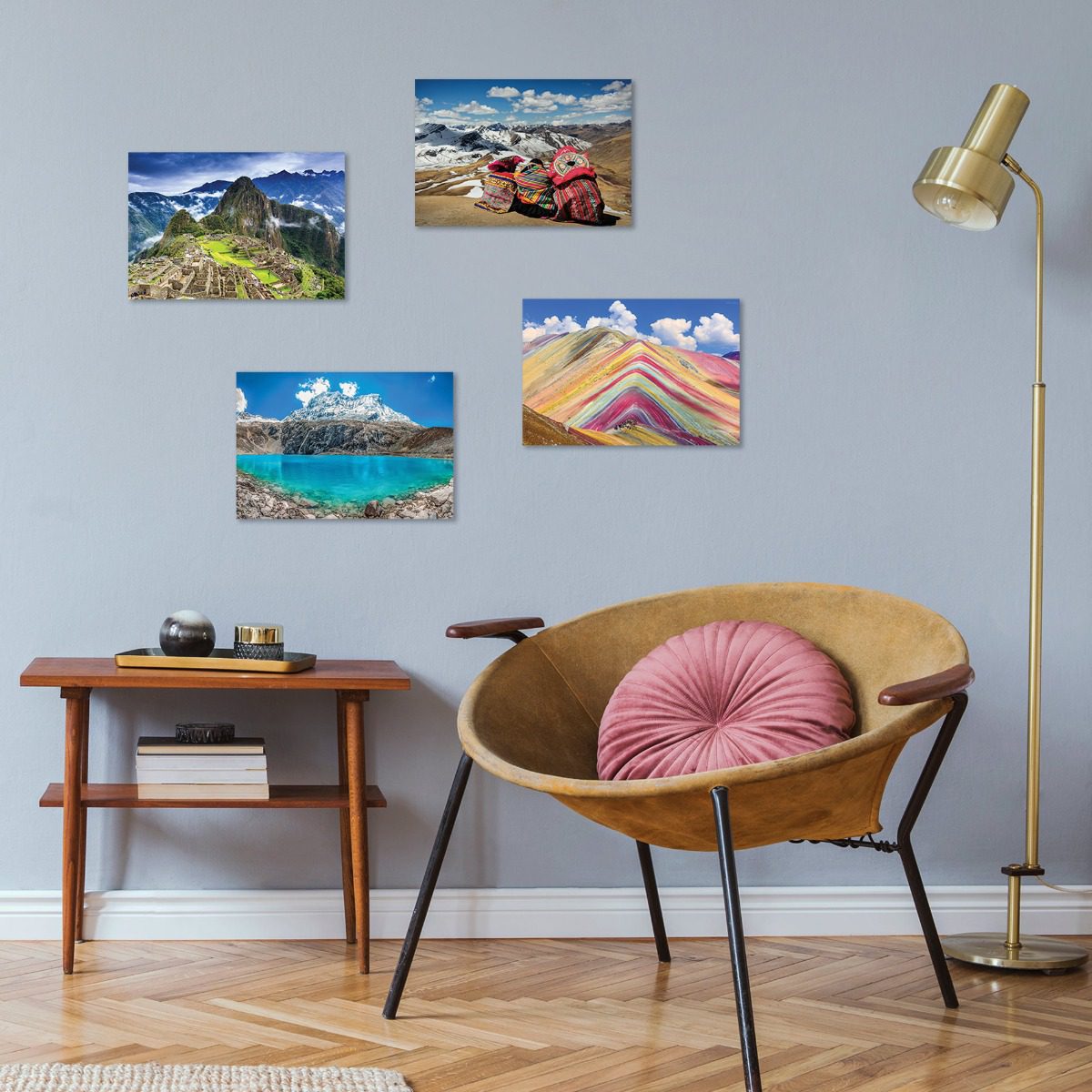Placas Decorativas Paisagens Peru 20x30cm Kit 4un