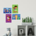 Placas Decorativas Super Heróis na Cidade 20x30cm