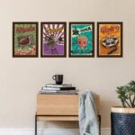 Quadros Vintage Cinema Moldura Marrom 22x32cm Kit 4un