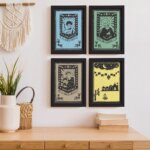 Quadros Religiosos Santos Juninos Moldura Preta 22x32cm Kit 4un