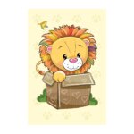 Placa Decorativa Infantil Leão Baby Patinhas 20x30cm