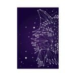 Placa Decorativa Constelação Lobo 20x30cm