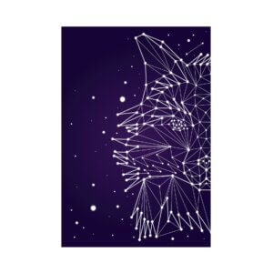Placa Decorativa Constelação Lobo 20x30cm,Placa Decorativa Constelação Lobo 20x30cm