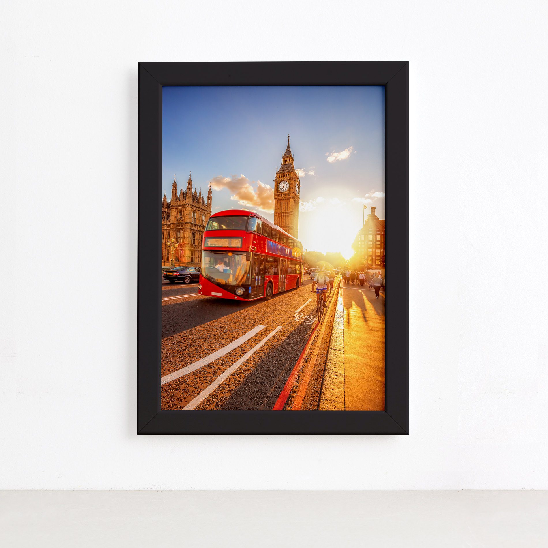 Quadro Cidades Londres Big Ben Moldura Preta 22x32cm,Quadro Cidades Londres Big Ben Moldura Preta 22x32cm