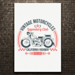 Placa Decorativa MDF Vintage Moto Club