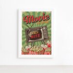 Quadro Vintage Cinema Movie Festival Moldura Branca 22x32cm