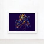 Quadro Música Vocal 02 Moldura Branca 22x32cm