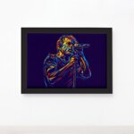 Quadro Música Vocal 02 Moldura Preta 22x32cm